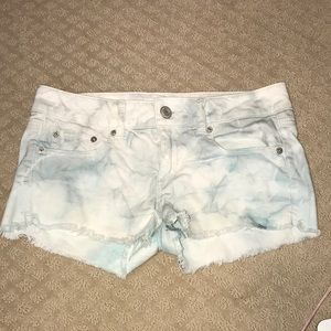 Tie Dye Jean Shorts